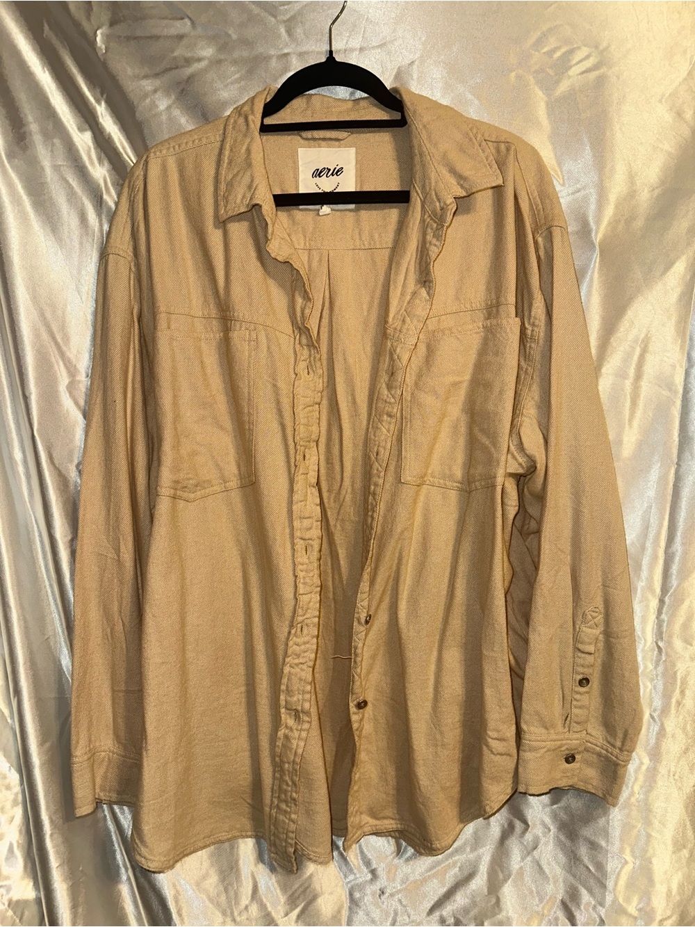 aerie Women’s Tan Lightweight Overshirt